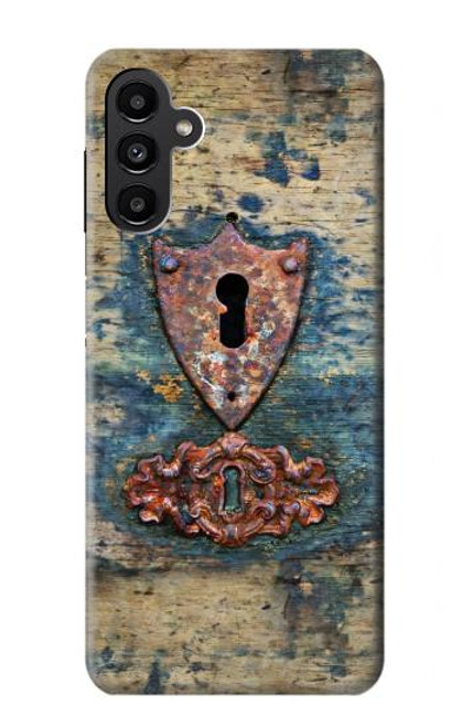 W3955 Vintage Keyhole Weather Door Hard Case and Leather Flip Case For Samsung Galaxy A13 5G