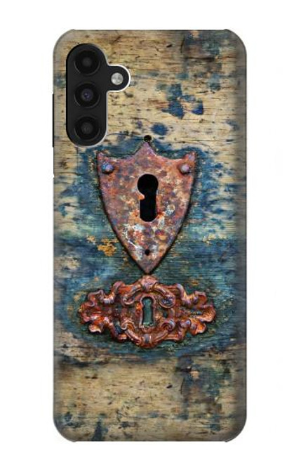 W3955 Vintage Keyhole Weather Door Hard Case and Leather Flip Case For Samsung Galaxy A13 4G