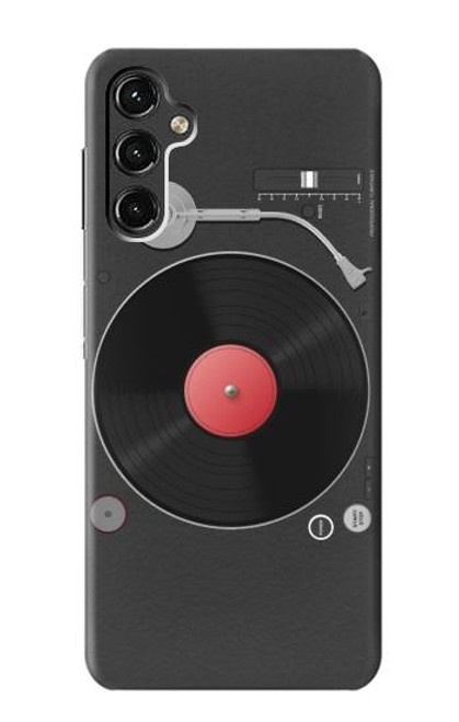 W3952 Turntable Vinyl Record Player Graphic Hard Case and Leather Flip Case For Samsung Galaxy A14 5G