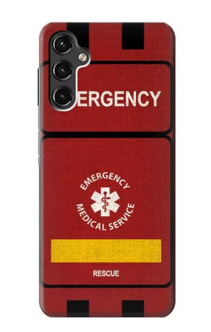 W3957 Emergency Medical Service Hard Case and Leather Flip Case For Samsung Galaxy A14 5G