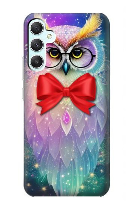 W3934 Fantasy Nerd Owl Hard Case and Leather Flip Case For Samsung Galaxy A34 5G