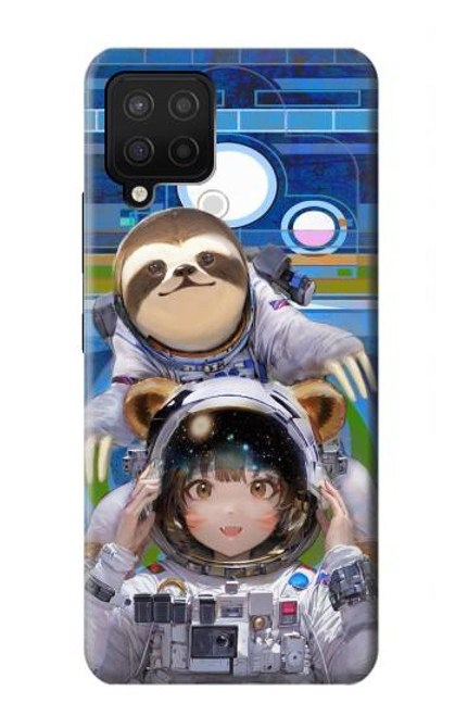 W3915 Raccoon Girl Baby Sloth Astronaut Suit Hard Case and Leather Flip Case For Samsung Galaxy A42 5G