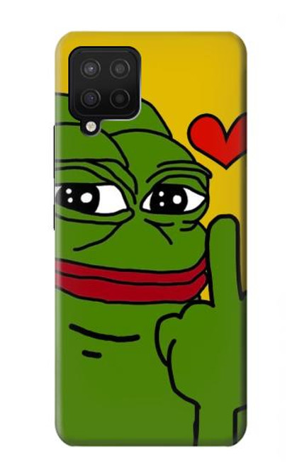 W3945 Pepe Love Middle Finger Hard Case and Leather Flip Case For Samsung Galaxy A42 5G