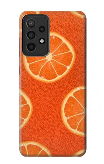 W3946 Seamless Orange Pattern Hard Case and Leather Flip Case For Samsung Galaxy A52s 5G