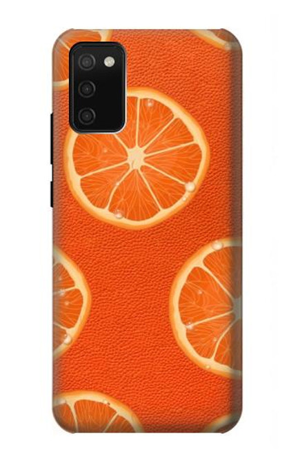 W3946 Seamless Orange Pattern Hard Case and Leather Flip Case For Samsung Galaxy A02s, Galaxy M02s  (NOT FIT with Galaxy A02s Verizon SM-A025V)