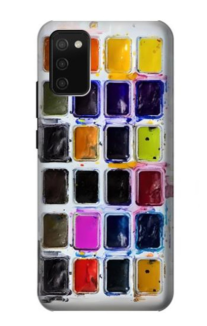 W3956 Watercolor Palette Box Graphic Hard Case and Leather Flip Case For Samsung Galaxy A02s, Galaxy M02s  (NOT FIT with Galaxy A02s Verizon SM-A025V)