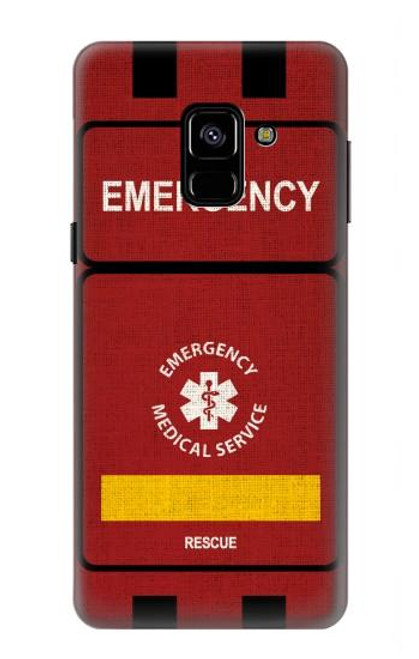 W3957 Emergency Medical Service Hard Case and Leather Flip Case For Samsung Galaxy A8 (2018)