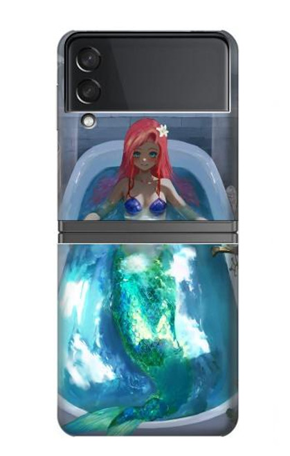 W3912 Cute Little Mermaid Aqua Spa Hard Case For Samsung Galaxy Z Flip 4