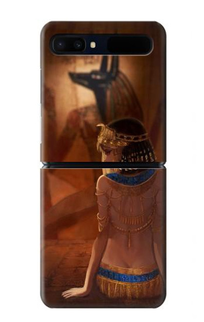 W3919 Egyptian Queen Cleopatra Anubis Hard Case For Samsung Galaxy Z Flip 5G