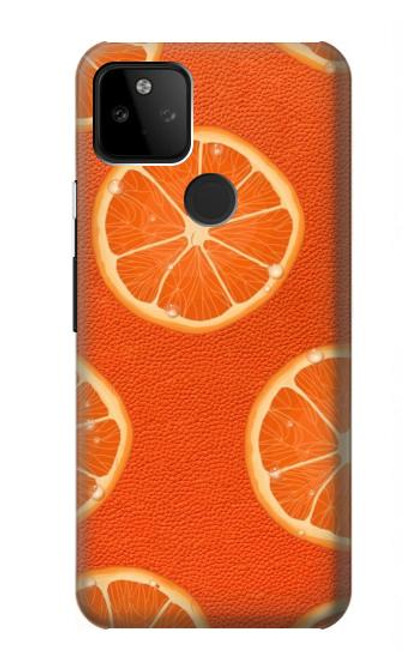 W3946 Seamless Orange Pattern Hard Case and Leather Flip Case For Google Pixel 5A 5G