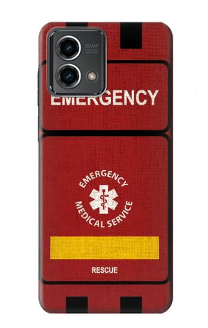 W3957 Emergency Medical Service Hard Case and Leather Flip Case For Motorola Moto G Stylus 5G (2023)