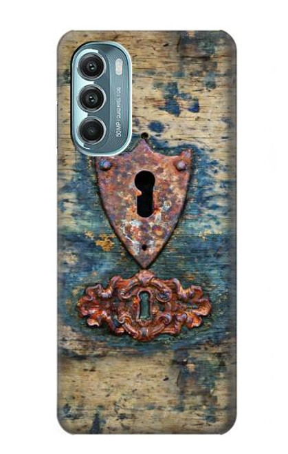 W3955 Vintage Keyhole Weather Door Hard Case and Leather Flip Case For Motorola Moto G Stylus 5G (2022)