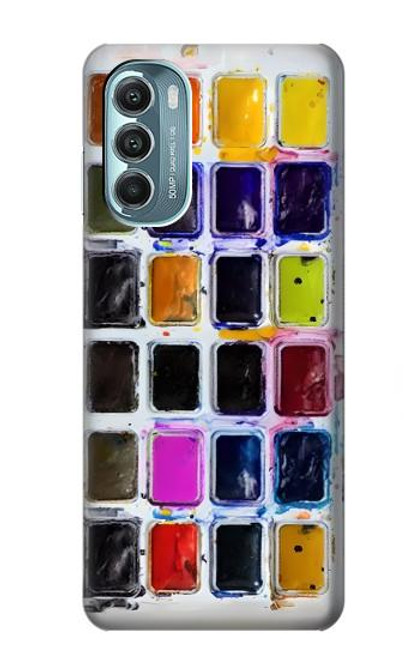 W3956 Watercolor Palette Box Graphic Hard Case and Leather Flip Case For Motorola Moto G Stylus 5G (2022)