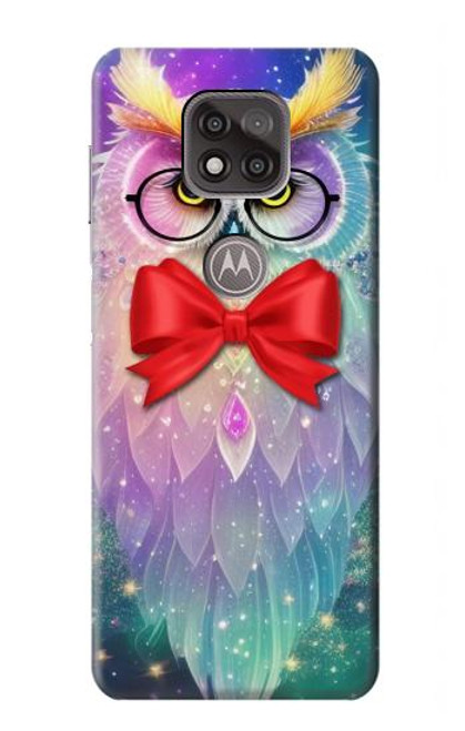 W3934 Fantasy Nerd Owl Hard Case and Leather Flip Case For Motorola Moto G Power (2021)