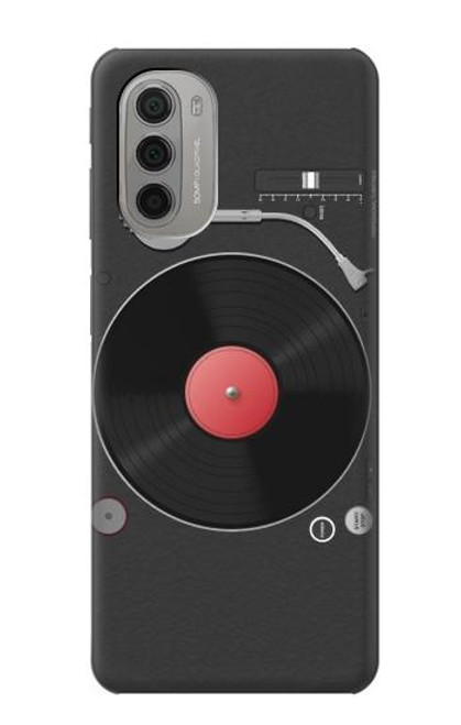 W3952 Turntable Vinyl Record Player Graphic Hard Case and Leather Flip Case For Motorola Moto G51 5G