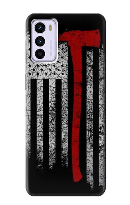 W3958 Firefighter Axe Flag Hard Case and Leather Flip Case For Motorola Moto G42