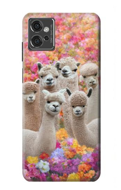 W3916 Alpaca Family Baby Alpaca Hard Case and Leather Flip Case For Motorola Moto G32