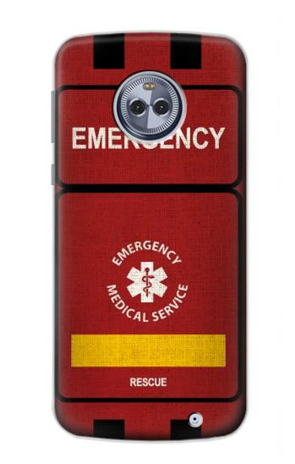 W3957 Emergency Medical Service Hard Case and Leather Flip Case For Motorola Moto X4
