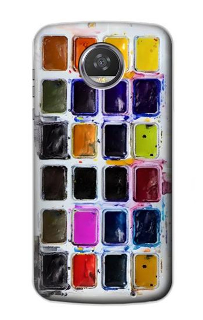 W3956 Watercolor Palette Box Graphic Hard Case and Leather Flip Case For Motorola Moto Z2 Play, Z2 Force