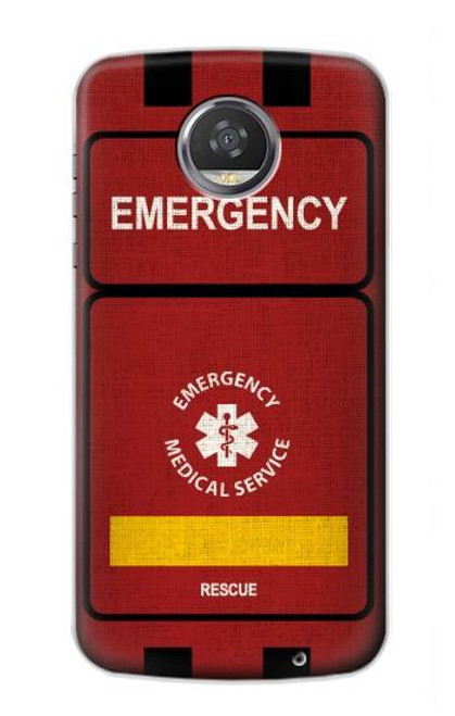 W3957 Emergency Medical Service Hard Case and Leather Flip Case For Motorola Moto Z2 Play, Z2 Force