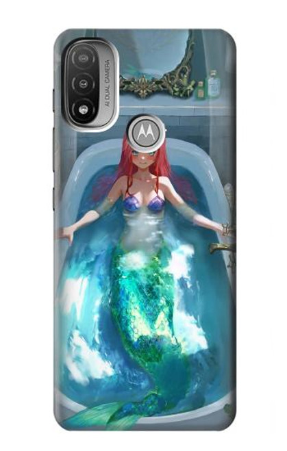 W3911 Cute Little Mermaid Aqua Spa Hard Case and Leather Flip Case For Motorola Moto E20,E30,E40