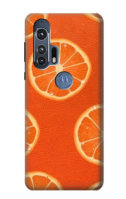 W3946 Seamless Orange Pattern Hard Case and Leather Flip Case For Motorola Edge+