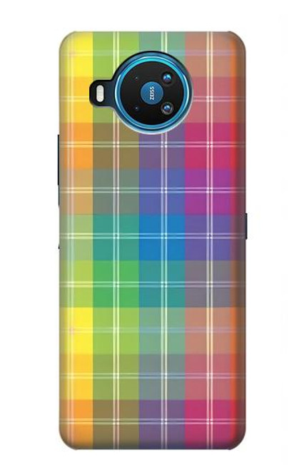 W3942 LGBTQ Rainbow Plaid Tartan Hard Case and Leather Flip Case For Nokia 8.3 5G