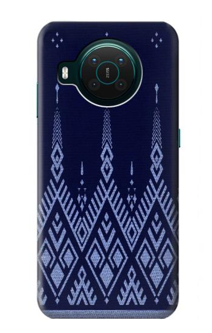 W3950 Textile Thai Blue Pattern Hard Case and Leather Flip Case For Nokia X10
