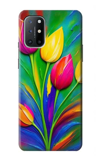 W3926 Colorful Tulip Oil Painting Hard Case and Leather Flip Case For OnePlus 8T
