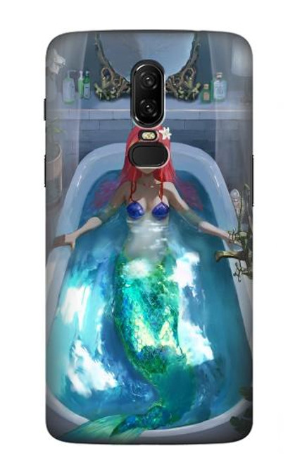 W3912 Cute Little Mermaid Aqua Spa Hard Case and Leather Flip Case For OnePlus 6