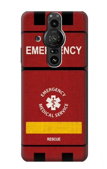 W3957 Emergency Medical Service Hard Case and Leather Flip Case For Sony Xperia Pro-I