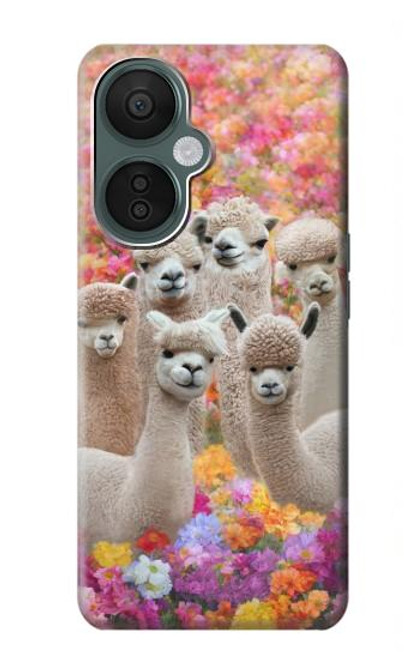 W3916 Alpaca Family Baby Alpaca Hard Case and Leather Flip Case For OnePlus Nord CE 3 Lite, Nord N30 5G