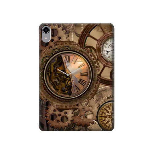 W3927 Compass Clock Gage Steampunk Tablet Hard Case For iPad mini 6, iPad mini (2021)