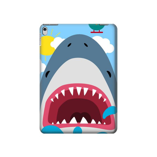 W3947 Shark Helicopter Cartoon Tablet Hard Case For iPad Air 2, iPad 9.7 (2017,2018), iPad 6, iPad 5