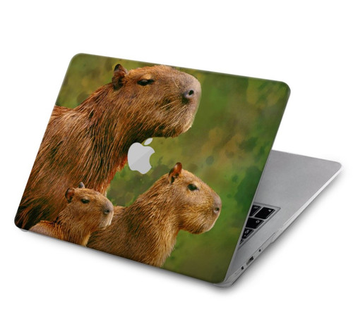 W3917 Capybara Family Giant Guinea Pig Hard Case Cover For MacBook Air 13″ - A1932, A2179, A2337