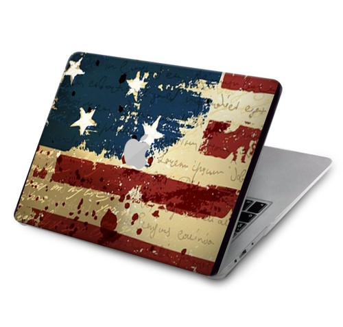 W2349 Old American Flag Hard Case Cover For MacBook Air 15″ (2023,2024) - A2941, A3114