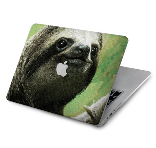 W2708 Smiling Sloth Hard Case Cover For MacBook Air 15″ (2023,2024) - A2941, A3114