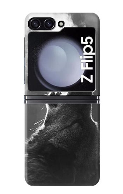 W3505 Wolf Howling Hard Case For Samsung Galaxy Z Flip 5