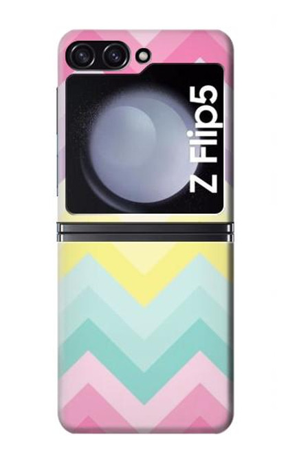 W3514 Rainbow Zigzag Hard Case For Samsung Galaxy Z Flip 5