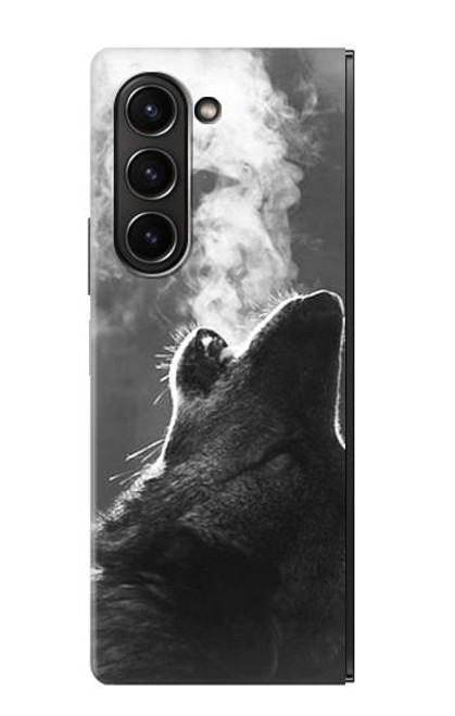 W3505 Wolf Howling Hard Case For Samsung Galaxy Z Fold 5