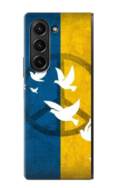 W3857 Peace Dove Ukraine Flag Hard Case For Samsung Galaxy Z Fold 5