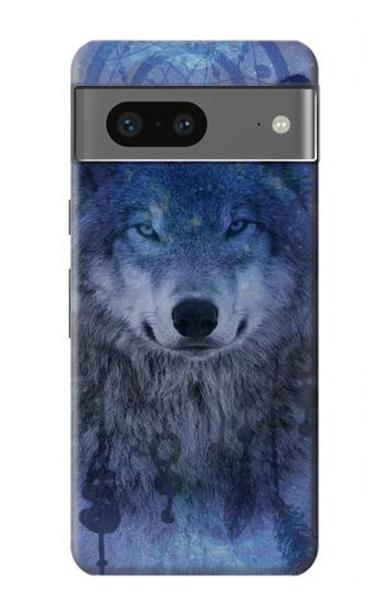 W3410 Wolf Dream Catcher Hard Case and Leather Flip Case For Google Pixel 7a