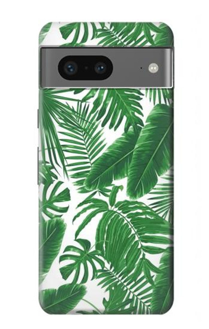 W3457 Paper Palm Monstera Hard Case and Leather Flip Case For Google Pixel 7a