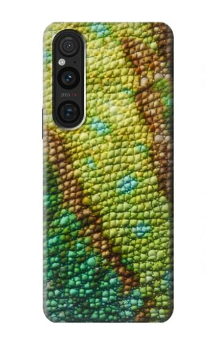 W3057 Lizard Skin Graphic Printed Hard Case and Leather Flip Case For Sony Xperia 1 V