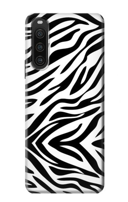 W3056 Zebra Skin Texture Graphic Printed Hard Case and Leather Flip Case For Sony Xperia 10 V