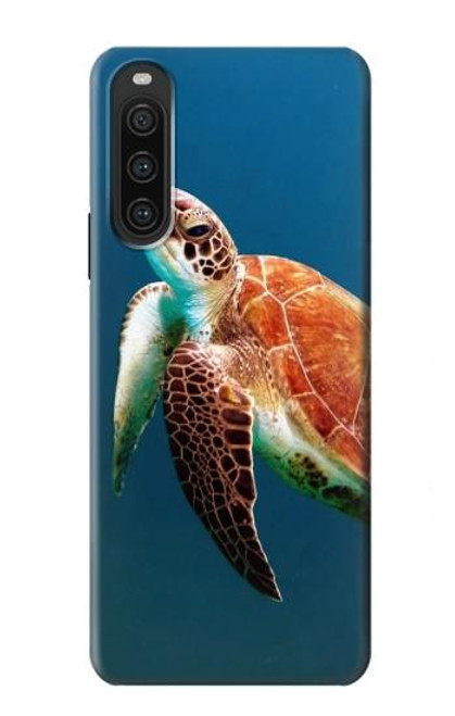 W3899 Sea Turtle Hard Case and Leather Flip Case For Sony Xperia 10 V