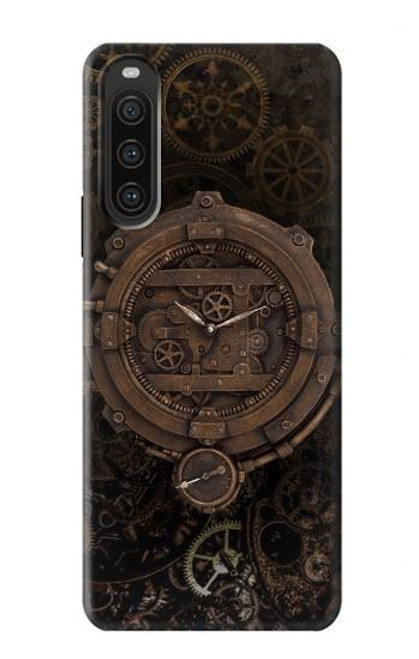 W3902 Steampunk Clock Gear Hard Case and Leather Flip Case For Sony Xperia 10 V
