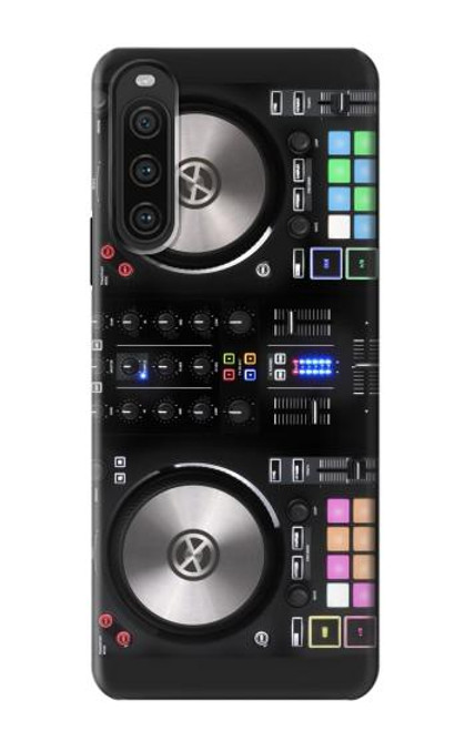 W3931 DJ Mixer Graphic Paint Hard Case and Leather Flip Case For Sony Xperia 10 V