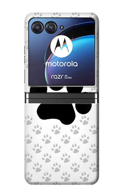 W2355 Paw Foot Print Hard Case For Motorola Razr 40 Ultra