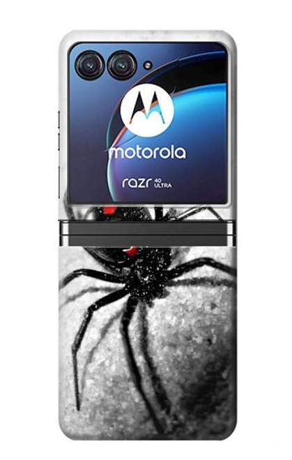 W2386 Black Widow Spider Hard Case For Motorola Razr 40 Ultra